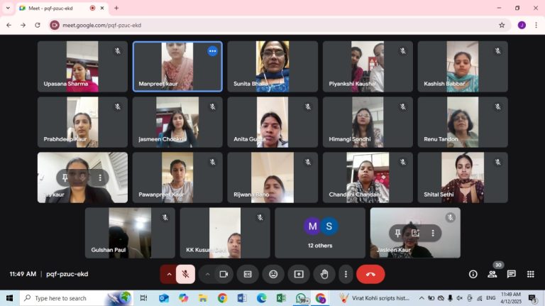 PG Department of Fashion Designing organised International Webinar on ‘Sustainable Entrepreneurship: A Global Perspective – Prem Chand Markanda S.D. College for Women