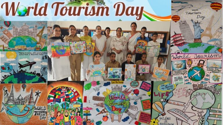 PG Department of Commerce and Management of PCM S.D. College for Women, Jalandhar Holds Poster Making Competition on World Tourism Day – Prem Chand Markanda S.D. College for Women